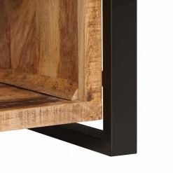 vidaXL Banco de almacenamiento con cajón Marrón Madera maciza de Mango Natural