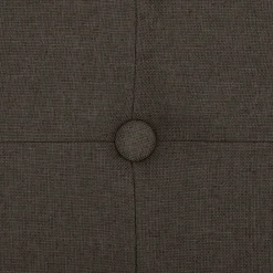 vidaXL Bancos-Banco de almacenamiento plegable lino sintético marrón oscuro