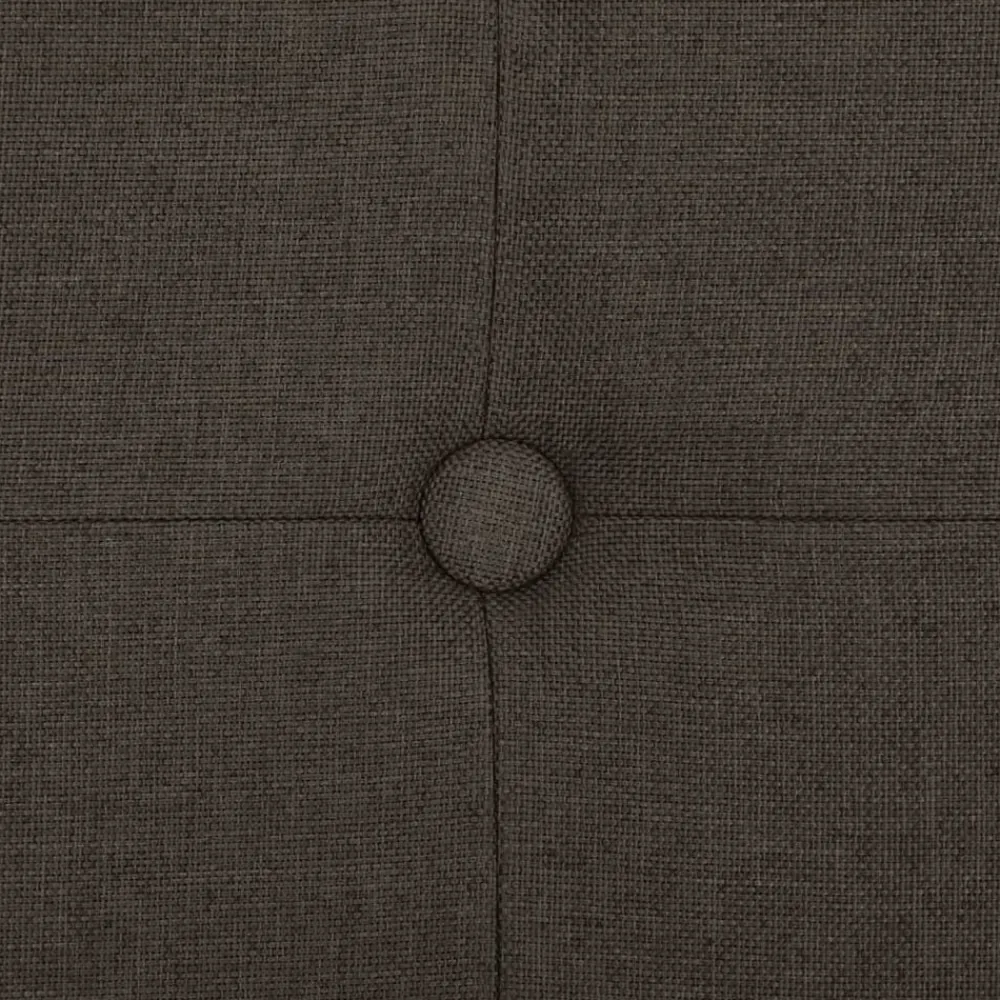 vidaXL Bancos-Banco de almacenamiento plegable lino sintético marrón oscuro