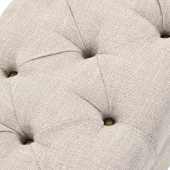 vidaXL Bancos-Banco de almacenamiento madera maciza y acero 111x34x37 cm
