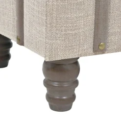 vidaXL Bancos-Banco de almacenamiento madera maciza y acero 111x34x37 cm