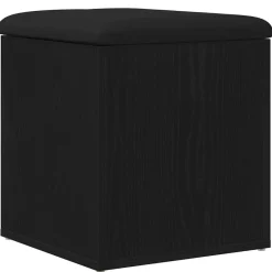 vidaXL Banco de almacenamiento 42 x 42 x 45 cm Roble negro Online