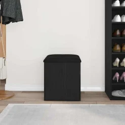 vidaXL Banco de almacenamiento 42 x 42 x 45 cm Roble negro Online