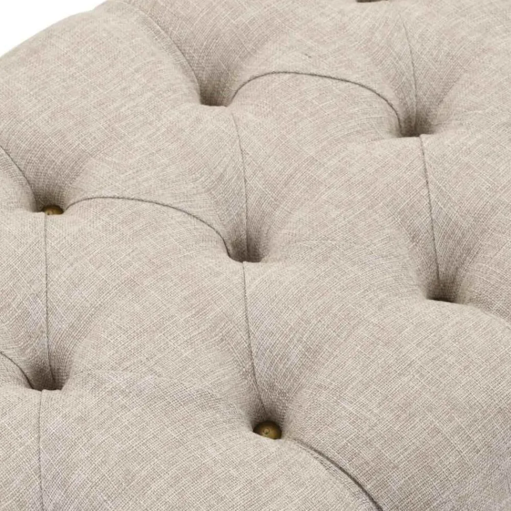 vidaXL Banco de almacenamiento madera maciza y tela 103x51x44 cm Clearance