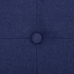 vidaXL Banco de almacenamiento plegable lino sintético Azul Clearance