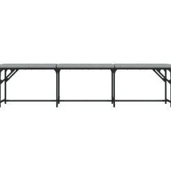 vidaXL Banco de comedor acero y tela 186x32x45 cm Gris claro Sale