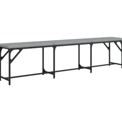 vidaXL Banco de comedor acero y tela 186x32x45 cm Gris claro Sale