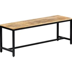 vidaXL Banco de comedor madera maciza de mango en bruto 120 cm Clearance