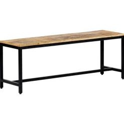 vidaXL Banco de comedor madera maciza de mango en bruto 120 cm Clearance
