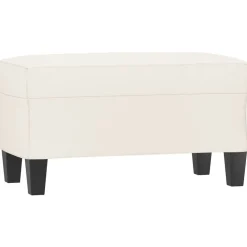 vidaXL Banco de cuero sintético color 70x35x41 cm Crema Online