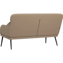 vidaXL Banco de cuero sintético color 110x76x80 cm Capuchino Hot