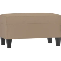 vidaXL Banco de cuero sintético color 70x35x41 cm Capuchino Discount