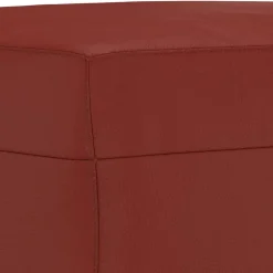 vidaXL Banco de cuero sintético 70x35x41 cm Rojo vino tinto Sale