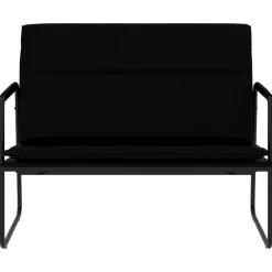vidaXL Bancos-Banco de cuero sintético 100x64x80 cm
