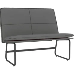 vidaXL Bancos-Banco de cuero sintético 100x75x76 cm