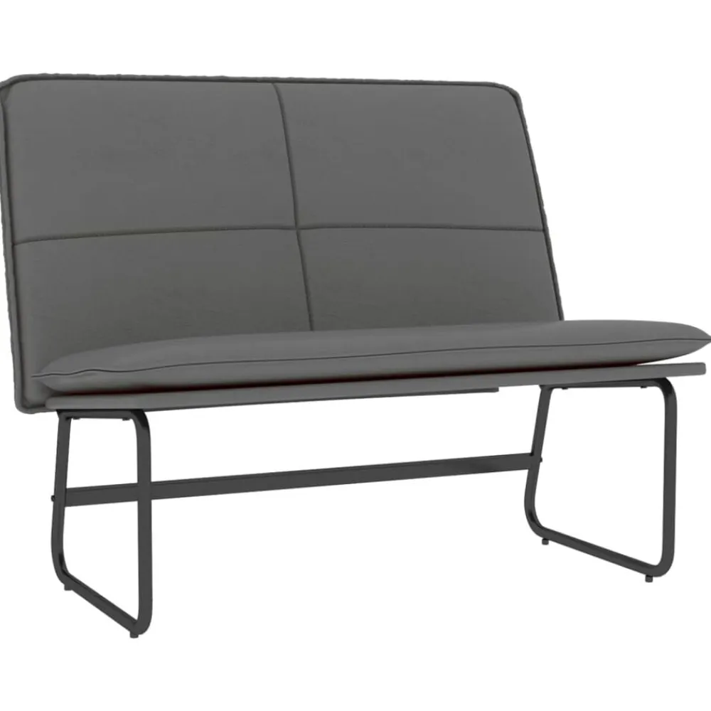 vidaXL Bancos-Banco de cuero sintético 100x75x76 cm