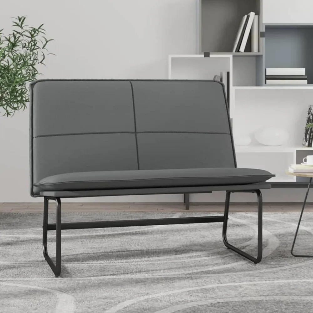 vidaXL Bancos-Banco de cuero sintético 100x75x76 cm