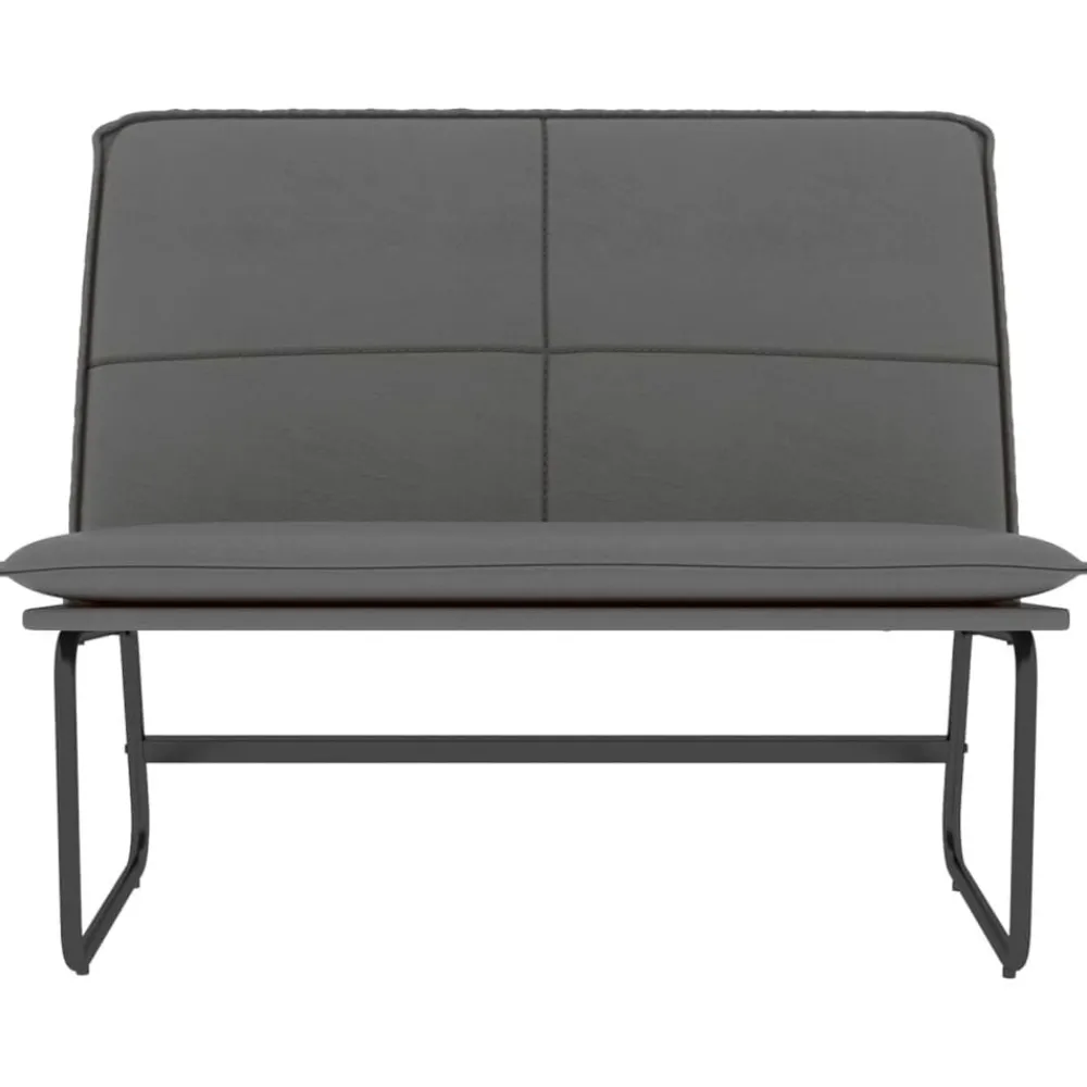 vidaXL Bancos-Banco de cuero sintético 100x75x76 cm