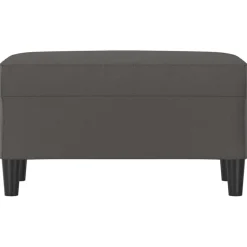 vidaXL Banco de cuero sintético 70x35x41 cm Gris Online