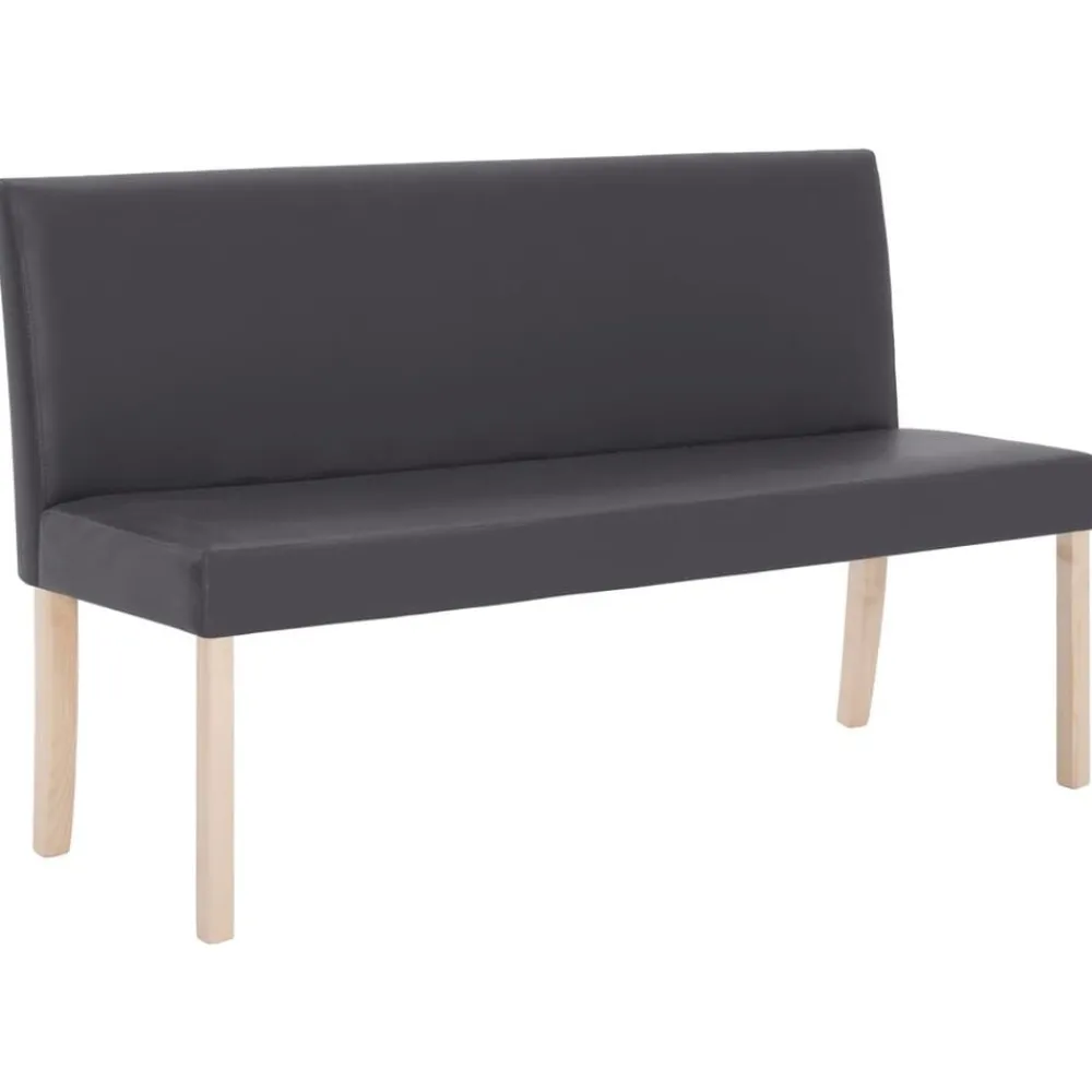 vidaXL Bancos-Banco de cuero sintético 139,5 cm