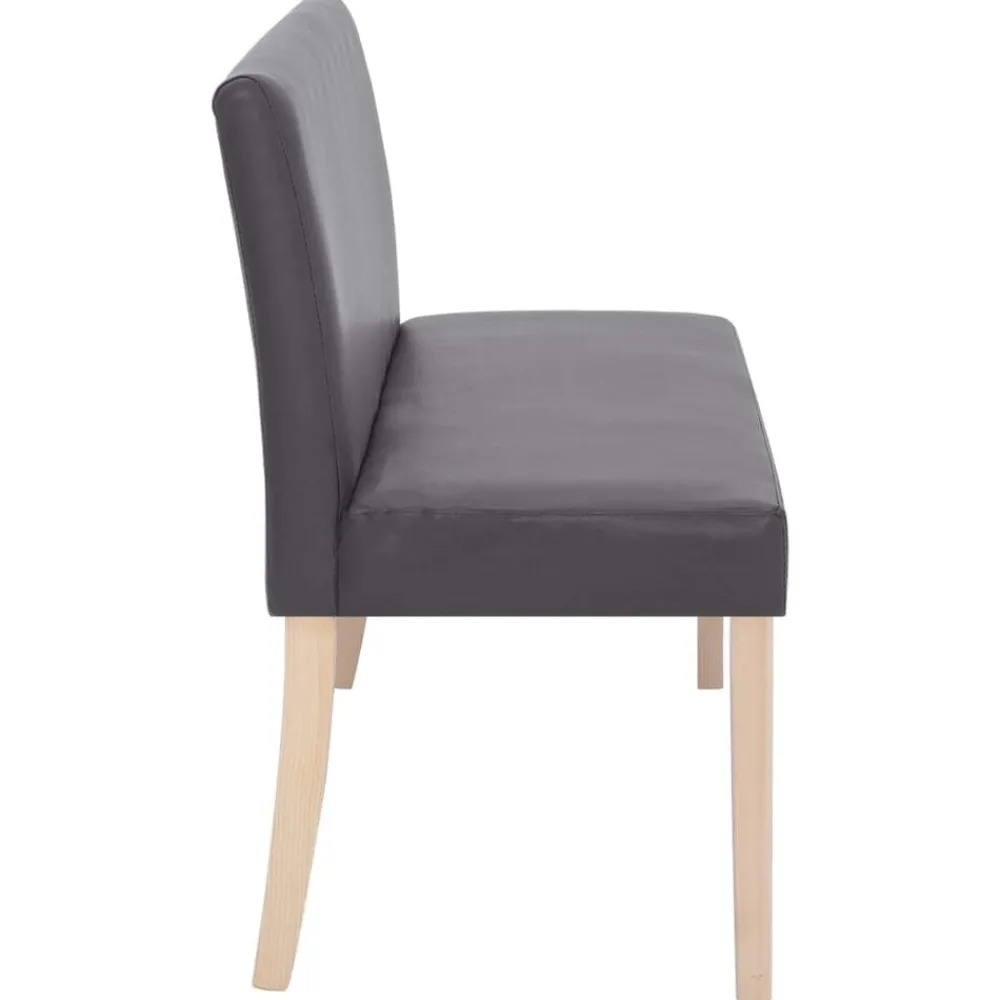 vidaXL Bancos-Banco de cuero sintético 139,5 cm