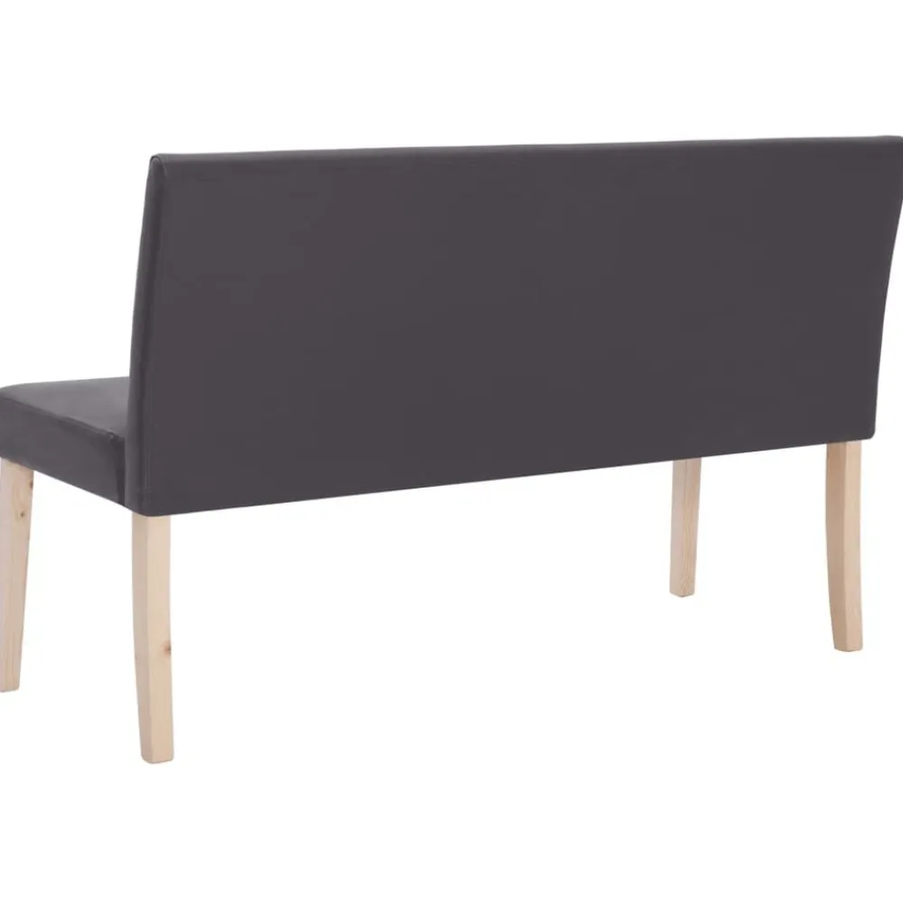 vidaXL Bancos-Banco de cuero sintético 139,5 cm