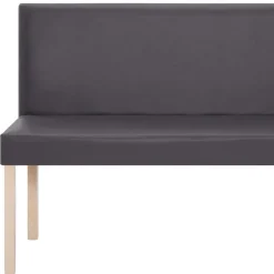 vidaXL Bancos-Banco de cuero sintético 139,5 cm
