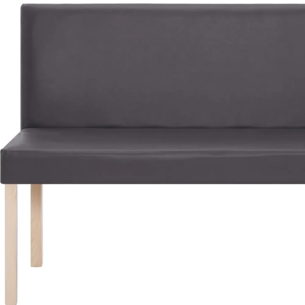 vidaXL Bancos-Banco de cuero sintético 139,5 cm