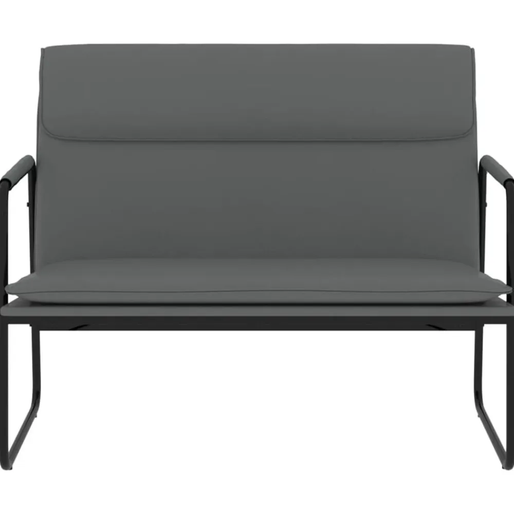 vidaXL Bancos-Banco de cuero sintético 100x64x80 cm