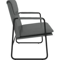 vidaXL Bancos-Banco de cuero sintético 100x64x80 cm