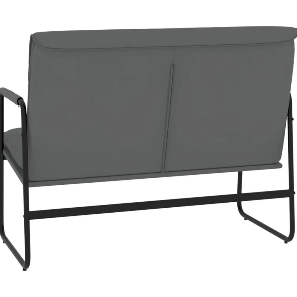 vidaXL Bancos-Banco de cuero sintético 100x64x80 cm