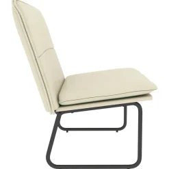 vidaXL Banco de cuero sintético color 100x75x76 cm Crema Sale