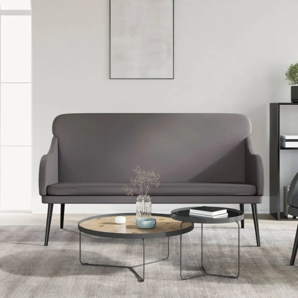 vidaXL Bancos-Banco de cuero sintético 110x76x80 cm