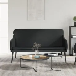 vidaXL Bancos-Banco de cuero sintético 110x76x80 cm