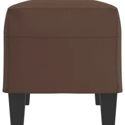 vidaXL Bancos-Banco de cuero sintético marrón 70x35x41 cm