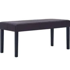 vidaXL Banco de cuero sintético 106 cm marrón Marrón oscuro Outlet