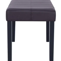 vidaXL Banco de cuero sintético 106 cm marrón Marr&oacute;n oscuro Outlet