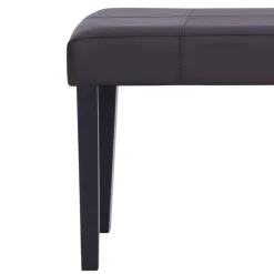 vidaXL Banco de cuero sintético 106 cm marrón Marr&oacute;n oscuro Outlet