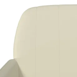vidaXL Banco de cuero sintético color 107x80x81 cm Crema Clearance