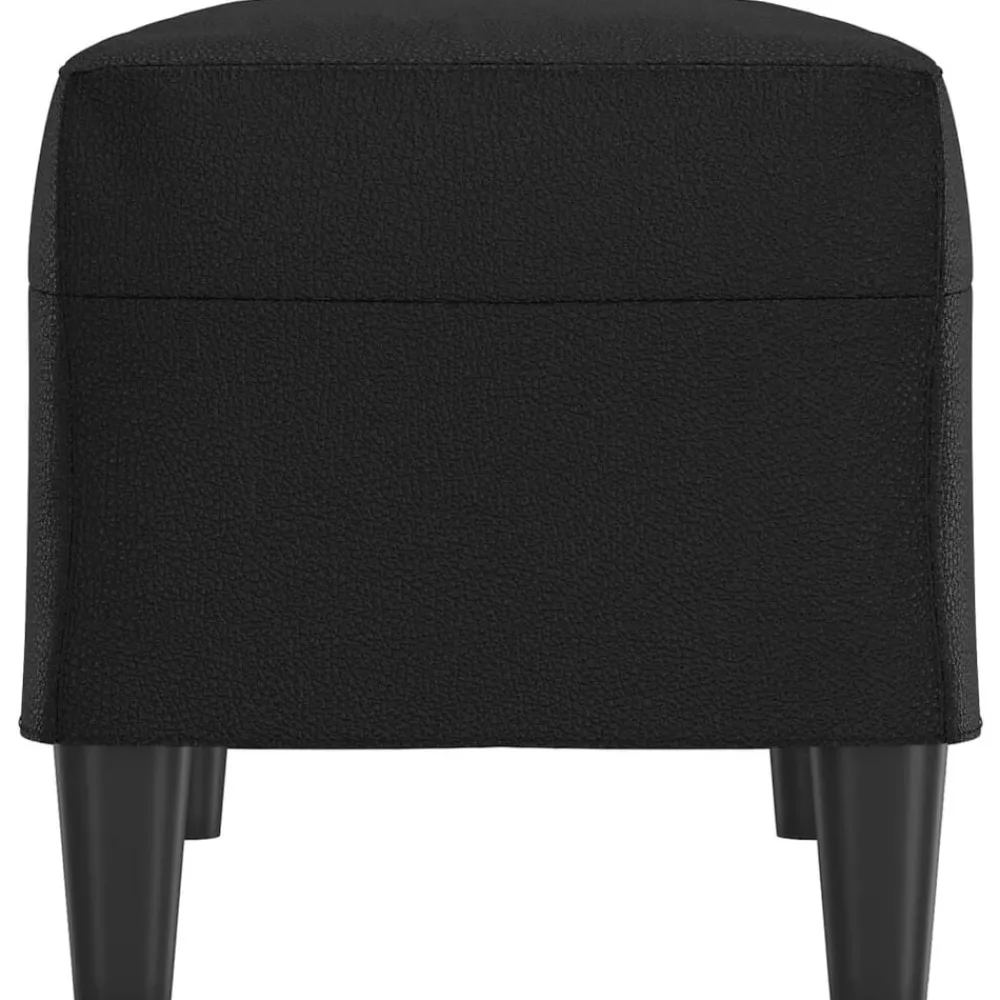 vidaXL Banco de cuero sintético 70x35x41 cm Negro