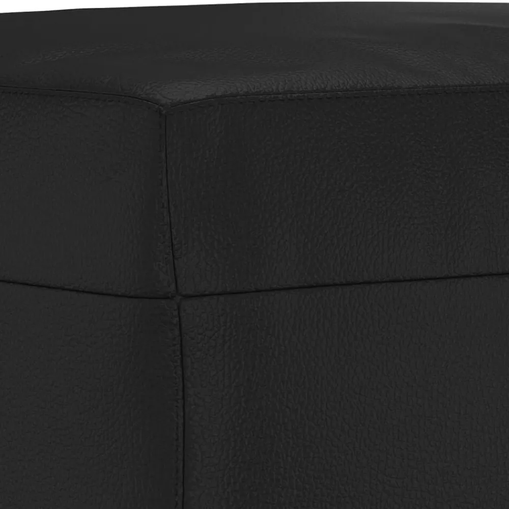 vidaXL Banco de cuero sintético 70x35x41 cm Negro