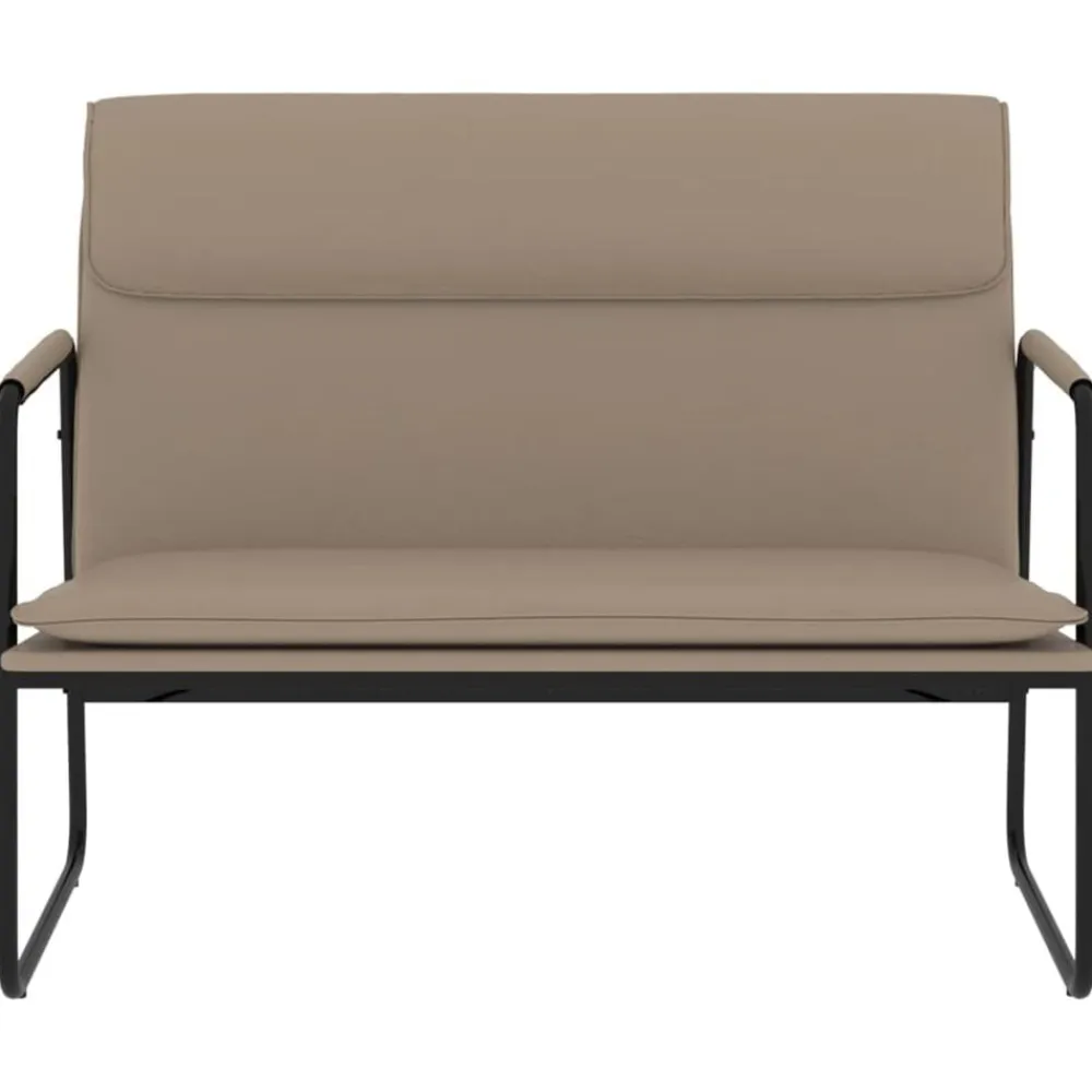 vidaXL Banco de cuero sintético color 100x64x80 cm Capuchino Clearance