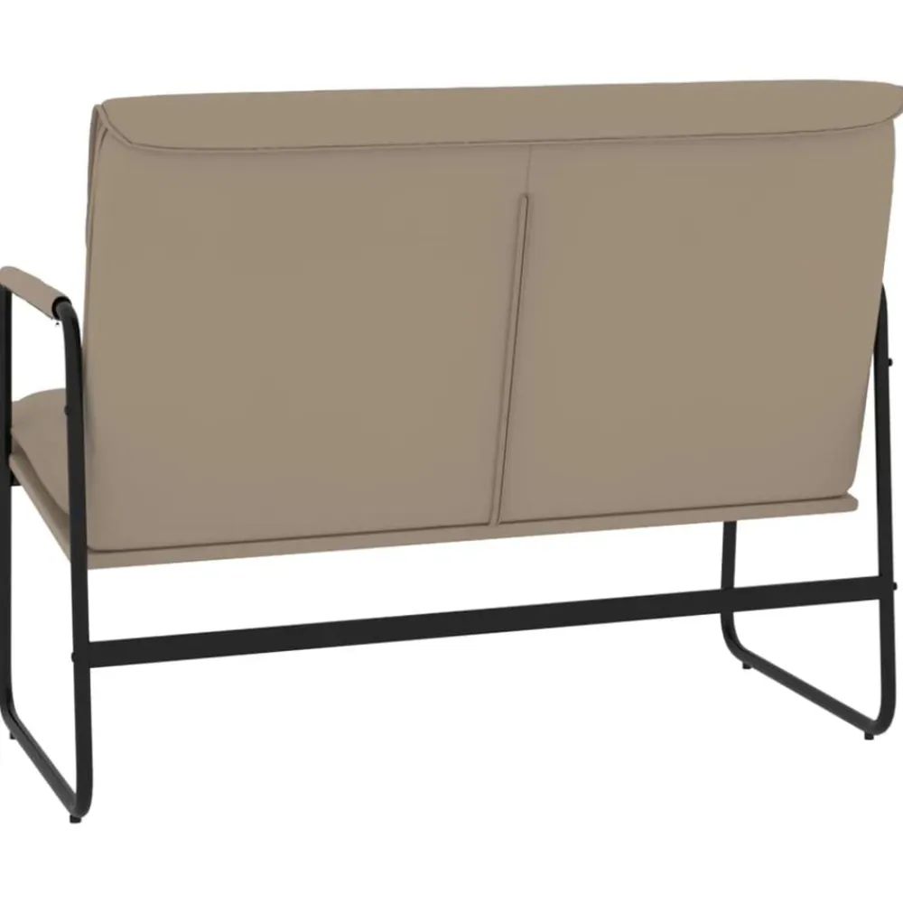 vidaXL Banco de cuero sintético color 100x64x80 cm Capuchino Clearance