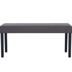 vidaXL Banco de cuero sintético 106 cm Gris