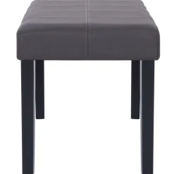 vidaXL Banco de cuero sintético 106 cm Gris