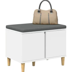 vidaXL Bancos-Banco de entrada 60 x 38 x 46 cm Madera Ingenierizada y Tela