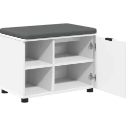 vidaXL Bancos-Banco de entrada 60 x 38 x 46 cm Madera Ingenierizada y Tela