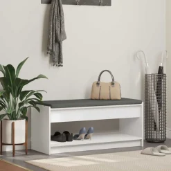 vidaXL Bancos-Banco de entrada 103 x 38 x 45 cm Madera Ingenierizada y Tela