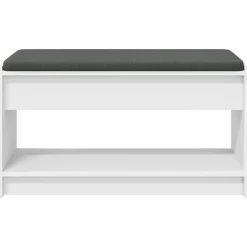 vidaXL Banco de entrada 83 x 38 x 45 cm Madera Ingenierizada y Tela Discount