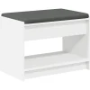 vidaXL Bancos-Banco de entrada 63 x 38 x 45 cm Madera Ingenierizada y Tela
